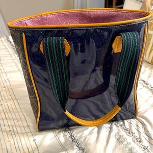 Consuela Navy and Pink Tote Bag